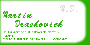 martin draskovich business card